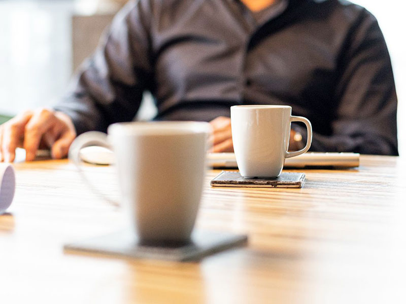 Kop koffie drinken bij ROCK Design