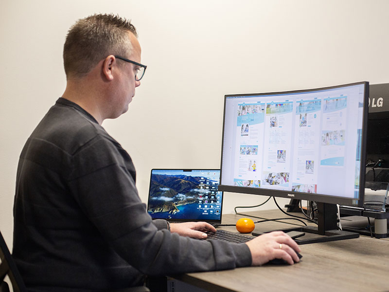 Collega Richard aan het werk