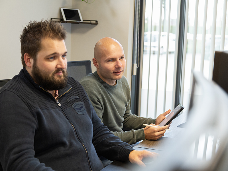 Marco en Alex aan het werk