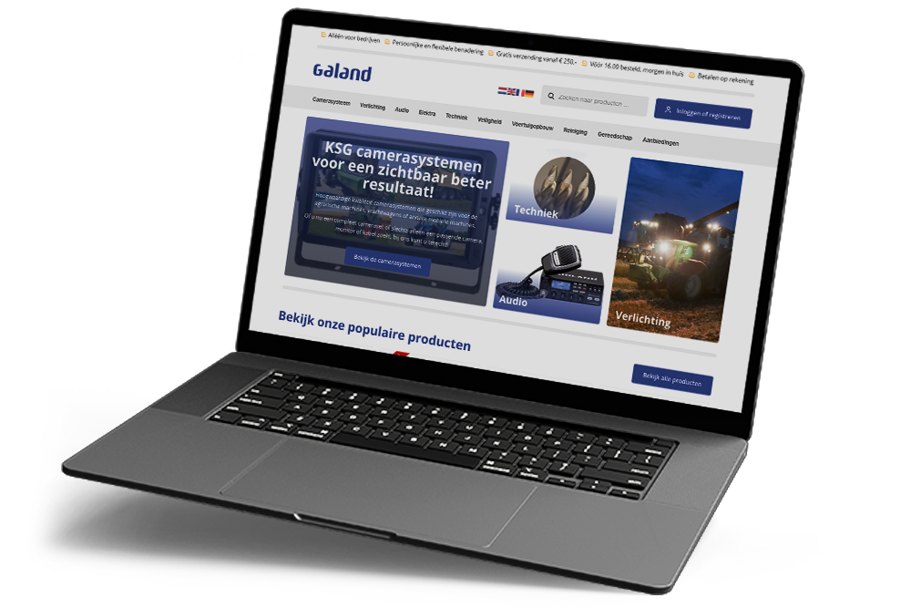 Website Galand | ROCK Design | Websites | Webshops | Online Marketing
